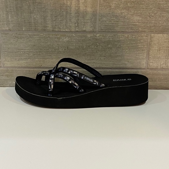 Teva Mandalyn Wedge Sandal-Women's Size 11-Blue & Black straps - Picture 7 of 14